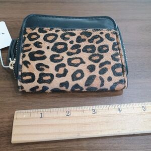 Primark Leopard Print Wallet - Black and Brown